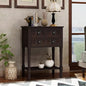 24'' Entryway Table, Small Console Table with Storage Drawers and Shelf, Hallway Table for Entryway Hallway Foyer, Farmhouse Solid Wood Frame (Espresso) - color: Espresso