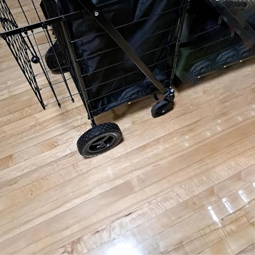 4 PCS 8 x 1.75 Inch Hand Truck Wheels, 1/2 Inch Axle Lawn Mower Wheels, Heavy Duty Rubber Replacement Tires Wheels for Dolly, Compresso,Grill - size: Black 4Pcs