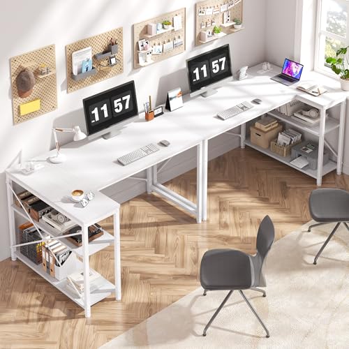 EnHomee L Shaped Desk with Outlet,Power Home Office & Study Electronic Gear | Built-in Outlet, Reliable Power Supply, Neat Cable Arrangement, Convenience for Home Office, Study & Electronic Device, White - color: White, size: 48 Inch