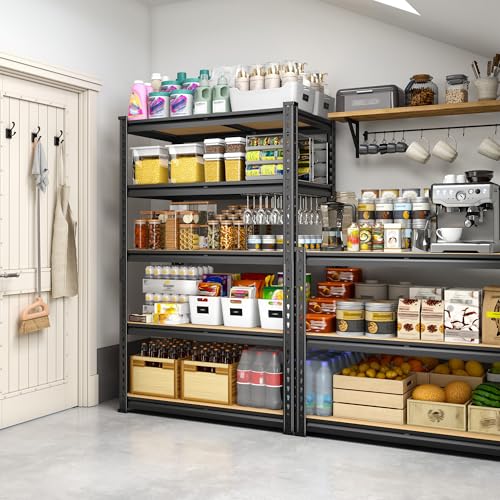 DurayLoly 5-Tier Storage Shelves,1980LBS Heavy Duty Metal Shelving Unit,Adjustable Pantry Shelves Storage Rack for Kitchen Closet Laundry Living Room,59.8" H x 27.55" W x 11.81" D - size: 59.8" H x 27.55"W x 11.81" D