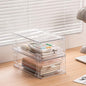 2 Pack Stackable Makeup Organizer,Modular Storage Bins with Handles for Fridge,Bathroom,Kitchen Under sink,Cabinet,Pantry Organization Drawer