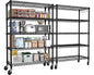 PrimeZone 74''H Wire Shelving 1250lbs 5 Tier Storage Shelves with Wheels NSF Certified Heavy Duty Steel Metal Shelf Adjustable Rolling Rack Kitchen Garage Closet Pantry Laundry 74''HX36''WX14''D 2PCS - size: 36" W x 14" D x 74" H