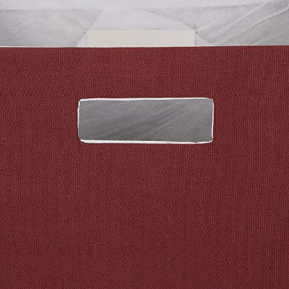 DII Collapsible Polyester Storage Cube, Solid, Lightweight and Durable, Small Square, 11x11x11, Barn Red - color: Barn Red, size: Small Square, 11x11x11"