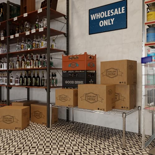 21" Deep x 42" Wide x 14" Height Wire Shelving Kit | 1-Tier | NSF Commercial Storage Rack Unit - size: 21" Deep x 42" Wide