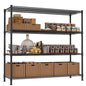 REGILLER 4-Wire Shelf Adjustable Heavy Duty Storage Shelves,Metal Organizer Wire Rack for Laundry Bathroom Kitchen Pantry Closet Garage Shelving(Black,24" Dx59.6 Wx72.2 H) - size: 4tier 24"D x 59.6"W x 72.2"H
