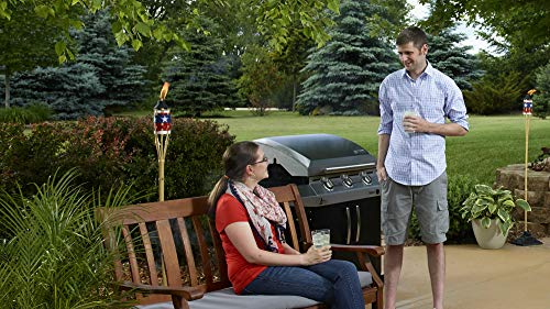 TIKI Cast Iron Torch Stand – Heavy-Duty, Freestanding & Weather-Resistant Torch Base for Patio, Garden, Deck & Backyard – Fits Torch Poles 0.75" to 1.25" – 9" x 9", Black (Pack of 4) - size: 1 Count (Pack of 4)