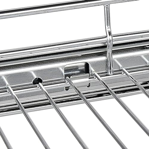 OCG Pull Out Cabinet Organizer (12" W x21 D), Pull out Shelves for Kitchen Cabinets, Slide Out Drawers for Base Cabinet Organization in Kitchen Bathroom Pantry, Bottom Mount, Chrome Finish - size: 12"W x 21"D, 1 Tier