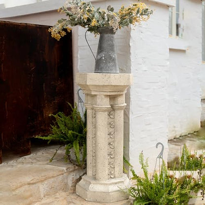 Pedestal Column Plant Stand, 23.25 Inch, Indoor and Outdoor