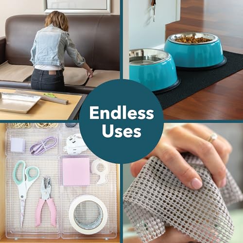 EasyLiner Select Grip Shelf Liner - Easy to Install & Cut to Fit - Non Slip, Non Adhesive, Drawer Shelf & Cabinet Liner for Kitchen, Bathroom, Pantry Cupboards, 20 in x 24 ft (1 Roll), 24 ft, White - color: White, size: 20-Inch x 24 Feet