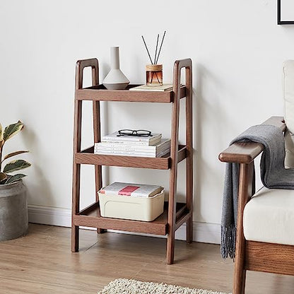 GDFStudio 3-Tier Wood Shoe Rack & Storage Bench,Versatile Organizer with Oak Frame & Timeless Design, Easy Assembly for Entryway,Living Room,Bedroom, Bathroom,Kitchen,Hallway,Walnut - color: Walnut