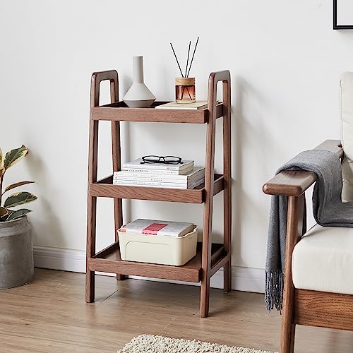 GDFStudio 3-Tier Wood Shoe Rack & Storage Bench,Versatile Organizer with Oak Frame & Timeless Design, Easy Assembly for Entryway,Living Room,Bedroom, Bathroom,Kitchen,Hallway,Walnut - color: Walnut