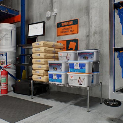 21" Deep x 48" Wide x 14" Height Wire Shelving Kit | 1-Tier | NSF Commercial Storage Rack Unit - size: 21" Deep x 48" Wide