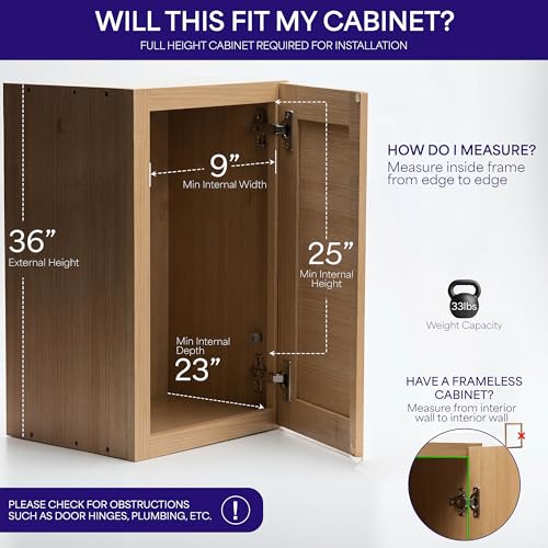 Life Finds Kitchen Appliance Lifting Brackets, Spring Loaded Lift Assist for Mixers, Blenders, and More, Shelf Not Included, LF-KAL01