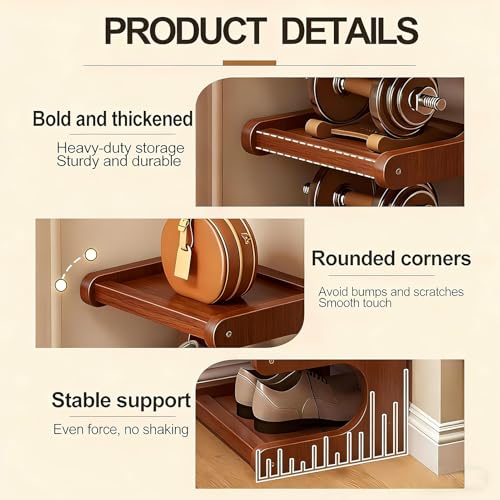 7-Tier Vertical Shoe Rack, Bamboo Free Standing Shoe Rack Shelf, Shoe Storage Stand, Entryway Shoe Tower, Vertical Shoe Organizer for Narrow Closet, Entryway, Hallway - color: Walnut Brown
