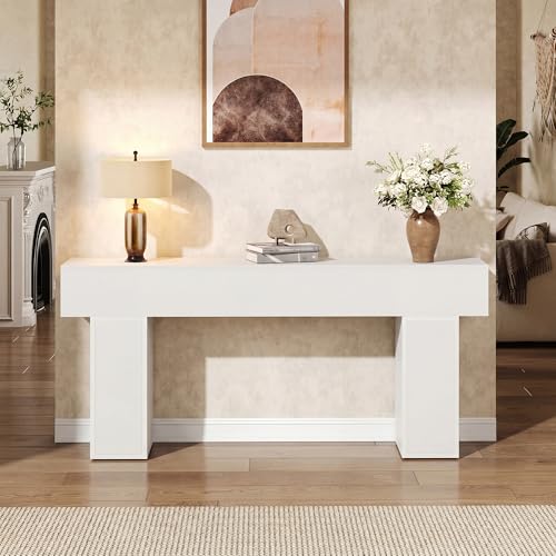 knoworld 70.9-Inch Long Console Table, Wooden Sofa Table Behind Couch Tables, Farmhouse Entryway Table Accent Table for Entrance, Hallway, Living Room, Foyer, White - color: White