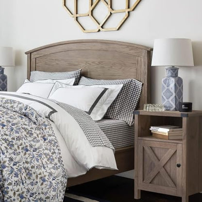 Catrimown Farmhouse Nightstand, Side Table End Table with Barn Door and Shelf,Bed Side Table End Table, Rustic Nightstands Set for Bedroom, Living Room, Grey Wash - color: Gray Wash