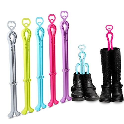 ONEDONE Folding Boot Stands Adjustable Boot Clips for Tall Knee High Shoes - color: Multi-5