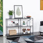 HDANI 47.2 Inch Metal Console Table with 3 Tier Strage Shelves,Narrow Entryway Table,Modern Sofa Tables for Entryway, Living Room,Bedroom,Black - color: Black, size: 47.24×11.81×31.5in