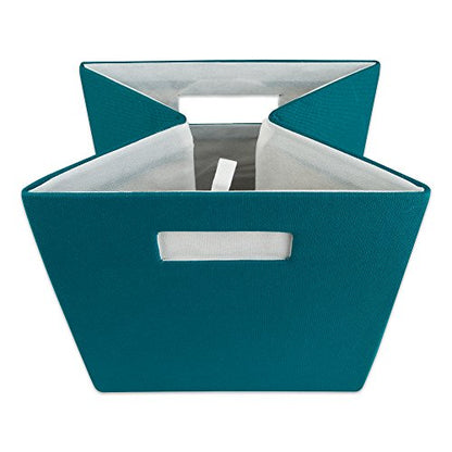 DII Poly-Cube Storage Collection Hard Sided, Collapsible Solid, Small, Teal - color: Teal, size: Small Square, 11x11x11"