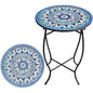 Metal Round Side Table, Weather Resistant Patio Accent Table for Indoor Outdoor Use, Plant Stand for Flower Pots Vase Home Decor, Easy Assemble
