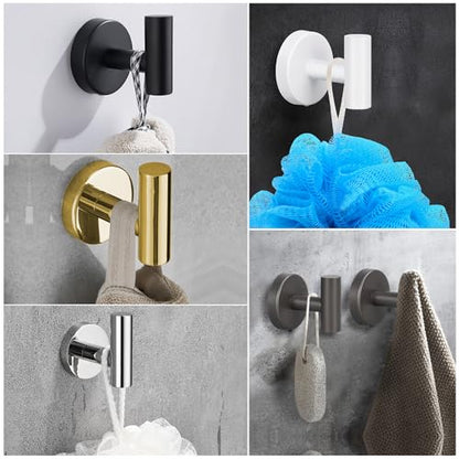 2 Pack Brushed Nickel Towel Hooks, SUS304 Stainless Steel Bathroom Hooks | for Bedroom Kitchen Hotel Office - color: 2 Pack Brushed Nickel