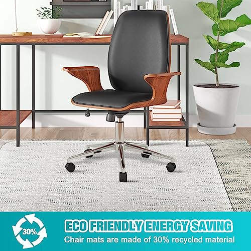 Office Chair Mat for Carpets, Clear Computer Desk Chair Mat for Low Carpeted Floors, Thick and Sturdy Carpet Protector, Easy Glide and Flat Without Curling (30" x 48" Rectangle) - size: 48" X 30" Rectangle