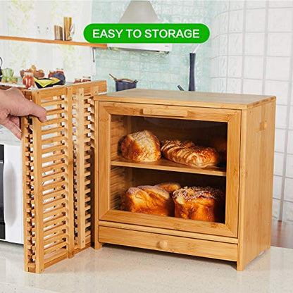 NOVAYEAH Bamboo Dish Drying Rack-2 Tier, Collapsible Small Dish Rack with Utensil Holder, Wooden Drying Rack for Kitchen Counter, Apartment Essentials Kitchen Plate Holder Organization 34 pcs Grid - color: 2-tier (Bamboo)