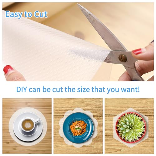 Bloss Drawer and Shelf Liners，Non Adhesive EVA Drawer Mat Cabinet Liners Roll-(12 Inch x 10 FT)-for Bathroom, Kitchen, Desks, Deco Shelves-Clear - color: Clear, size: 12"W x 118"L