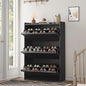 Garvee Shoe Cabinet with 3 Flip Drawers, Hidden Wood Shoe Cabinet,Freestanding Shoe Storage Cabinet with Adjustable Shelf for Entryway Hallwa, Living Room, Living Room, Black - color: Black