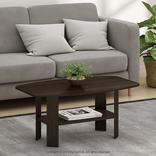 Furinno Simple Design Coffee Table, Dark Brown - color: Dark Brown, size: Coffee Table