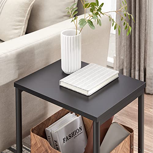 VASAGLE Side Tables Set of 2, Small End Table, Nightstand for Living Room, Bedroom, Office, Bathroom, Black ULET272B16 - color: Black