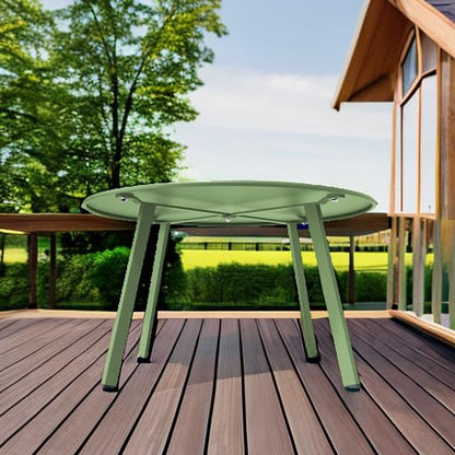 Grand patio Outdoor Round Coffee Table, 28-inch Patio Side Table, Great for Backyard Patio Deck, Sage Green - color: Sage Green, style: 1 PC