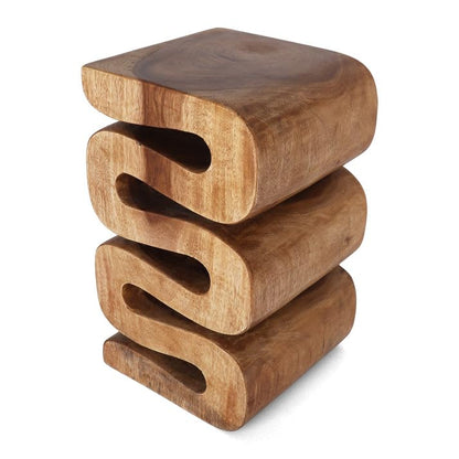 Rutledge & King Aspen Wood End Table - Unique Wooden Side Table - Mid Century Saur Wood Side Table - Small Accent Table - Mid Century Modern Decor - color: Natural, style: Aspen