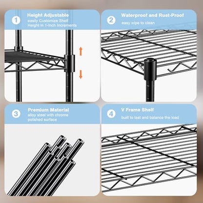1-Tier Wire Shelf Rack,30" Wx14 Dx17 H,Single Metal Shelves Rack,Height Adjustable Metal Wire Shelving Unit and Storage for Kitchen,Cabinet,Countertop,Under-Sink,Closet,Pantry,Bathroom - size: 1-Tier,30"x14"x17"(WxDxH)