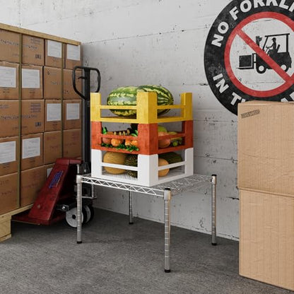 18" Deep x 24" Wide x 14" Height Wire Shelving Kit | 1-Tier | NSF Commercial Storage Rack Unit - size: 18" Deep x 24" Wide