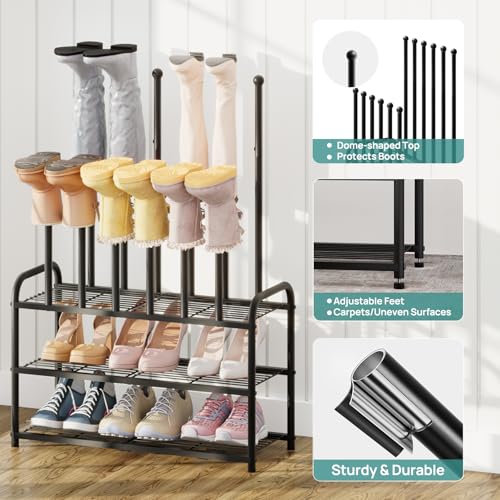 viewcare Tall Boot Rack, Boot Rack Organizer, Tall Boots with Shoe Rack for Closet, Shoe Shelf Storage Organizer for Entryway Space - size: Long