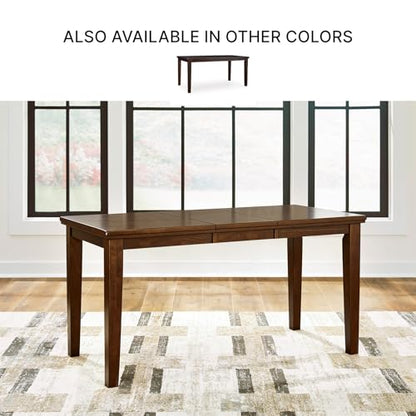 Signature Design by Ashley 1-Piece Counter Height Dining Table, 60-78 in | 18-in self-storing butterfly leaf, Hardwood solids, select acacia veneers and engineered wood, Medium brown, Ralene Series - color: Medium Brown, style: Counter Height Table