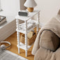 Veegle Side Table, Small End Table with Storage Shelf, 3-Tier Small Coffee Tables for Living Room Bedroom Narrow Spaces(White) - color: White-3 Tier Shelf