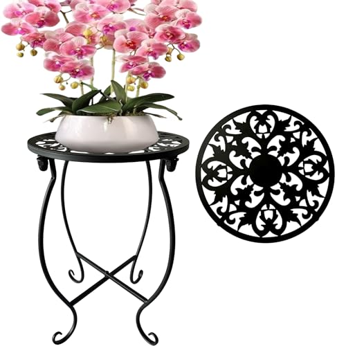 Plant Stand Indoor Outdoor, Metal Plant Stand for Indoor Plants Iron Art Flower Pot Holder Stand Decoration Shelf Racks for Single Planter Use in Garden Patio Corner 1 Pack - size: 10-inch 1 Pack