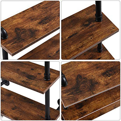 IBUYKE 3-Tiers Industrial Pipe Shelves, Pipe Floating Shelves RF-TM003 | Rustic Wall Mount Bookcase,Metal Bracket Storage Wall Shelf for Bedroom, Kitchen - size: 3 Tier