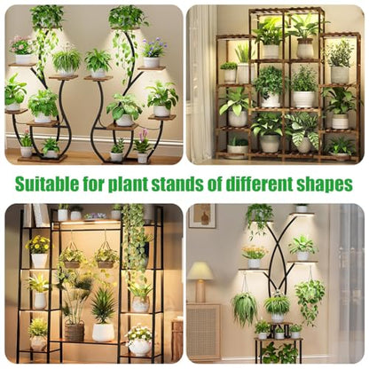 Four Head 8.6 Inches LED Grow Light Strips, Grow Lights for Indoor Plants Full Spectrum 3000K, 104 LEDs Plant Light with 10 Dimmable Levels, 3/9/12H Timer for Seedling Succulent and Plant Shelf - size: 8.6Inch 4 Head 1 Pack