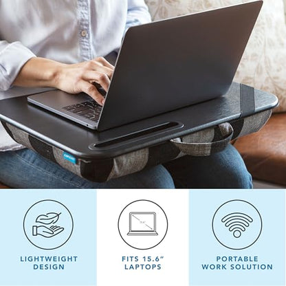LAPGEAR Designer Lap Desk – Buffalo Check, 2-Pack with Storage Basket - color: Buffalo Check, size: 2-Pack + Basket