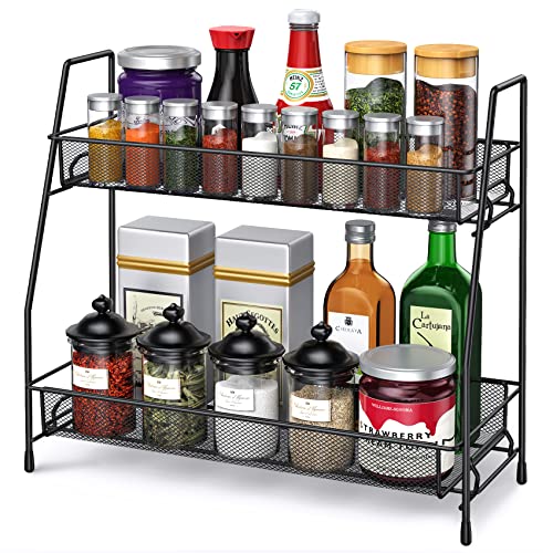 SPISPI Spice Rack Organizer for Cabinet, Bathroom Organizer Countertop, Bathroom Counter Organizer, Kitchen Countertop Organizer, Bathroom Vanity Organizer | Bathroom Organizer Countertop,Vanity Organizer Corner Shelf Sink,Kitchen,Bedroom,Living room,Offi