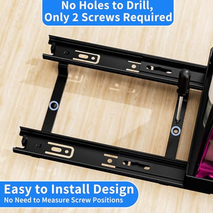 BOIVSHI Pull Out Spice Rack Organizer for Cabinet, Heavy Duty - Sliding Spice Rack, Vertical Spice Rack for Kitchen, Cabinet, Cupboard, Pantry (6.3''Wx10.5''Dx2.8''H, Metal Black) - size: 6.3''Wx10.5''Dx2.8''H,1 Tier