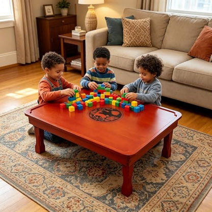 SH-tables Folding Coffee Table, Korean Tatami Low Wooden Table, Hand-Painted Bay Window Dining Table (Size : 70×50×27cm) - size: 27.6×19.7×10.2IN