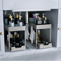 DEKAVA 2 Pack Under Sink Organizer, 2-Tier Sliding Cabinet Basket, Grey - color: Grey
