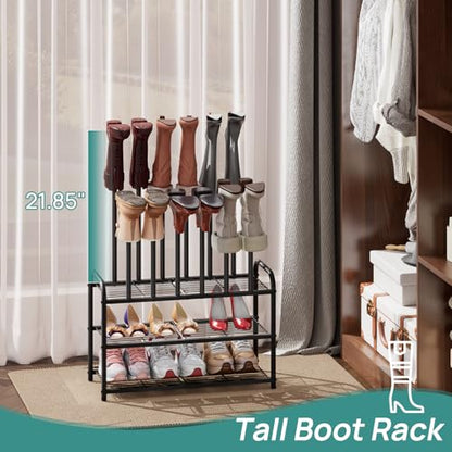 viewcare Tall Boot Rack, Boot Rack Organizer, Tall Boots with Shoe Rack for Closet, Shoe Shelf Storage Organizer for Entryway Space - size: Long