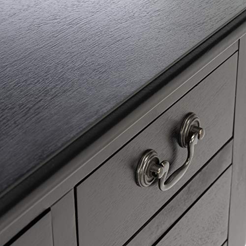 SAFAVIEH Furniture - Athena 3-Drawer Console Table - Black - Solid Wood - Farmhouse Classic Design - Ideal for Entryway, Living Room, Hallway, 23.5" W x 13" D x 29.5" H (CNS5703B) - color: Black