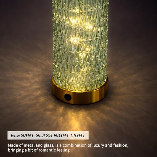 Oneach 27.75" Modern Table Lamps Set of 2, Green Bedside Lamp with Glass Nightlight, USB A+C, Unique Desk Lamps for Living Room, Bedroom, Nightstand, End Table (2 Bulbs Included) - color: Green - White Shade