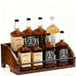Wooden Liquor Bottle Display Shelf, 2 Tier Countertop Liquor Wine Rack, Coffee Syrup Rack Organizer, Mini Bar Home Retro Bar Shelves Stand for Bourbon Whiskey, Spirits, Alcohol Storage - size: 2 Tier